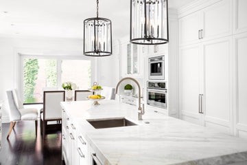 Bevin 12" Metal/Crystal LED Pendant - JONATHAN Y